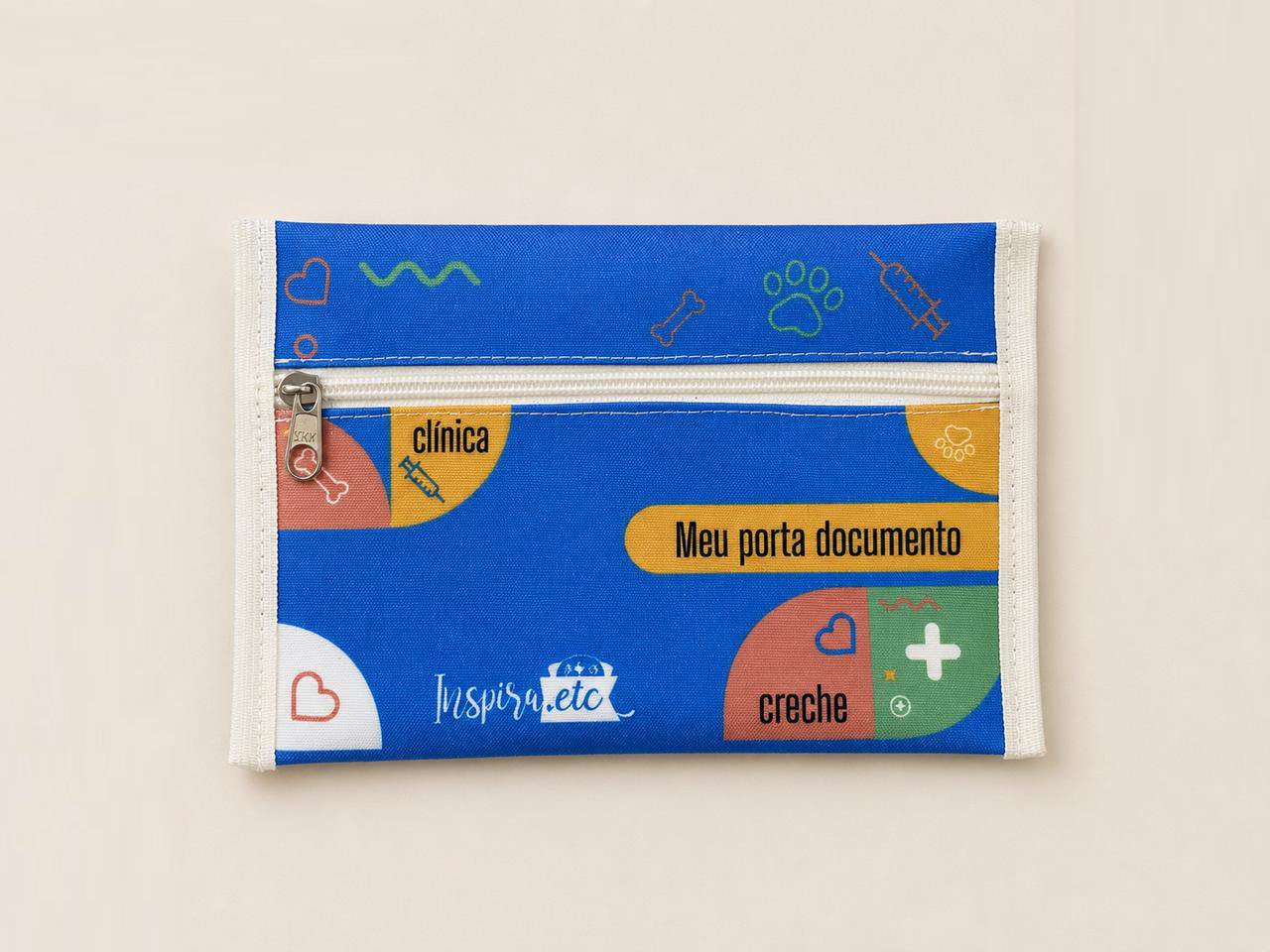 Porta documento personalizado Inspira.etc para clínicas e creches pet