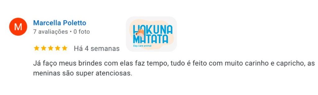 Avaliação Google de Marcella Poletto